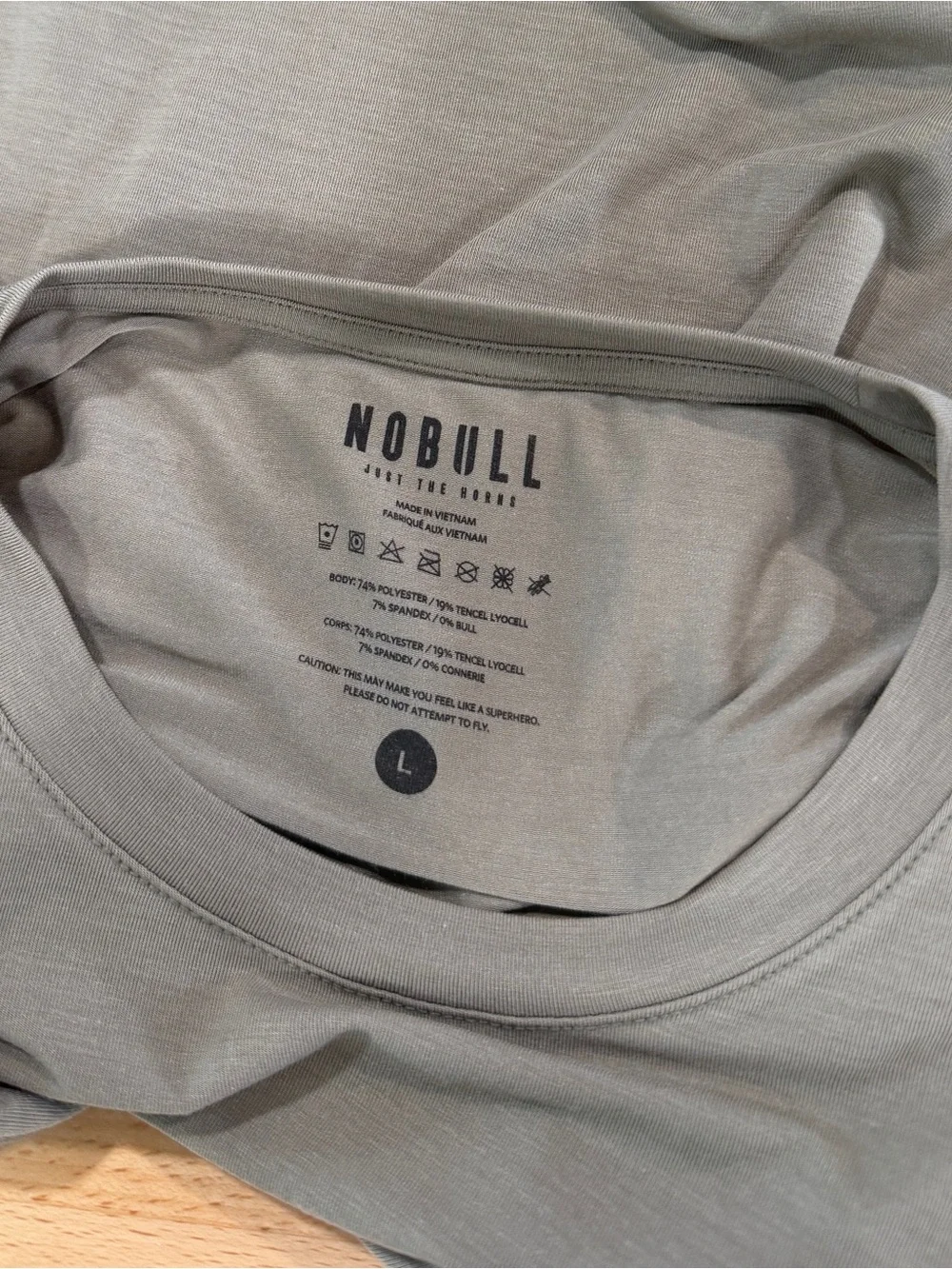 NOBULL Men’s Tee Ultrasoft Workout Tee Shirt Short Sleeves Brown Neutral Large
